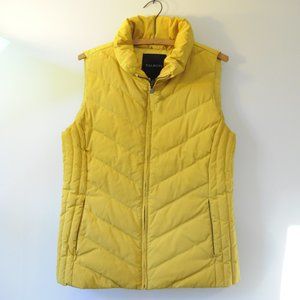 TALBOTS QUILTED MUSTARD VEST